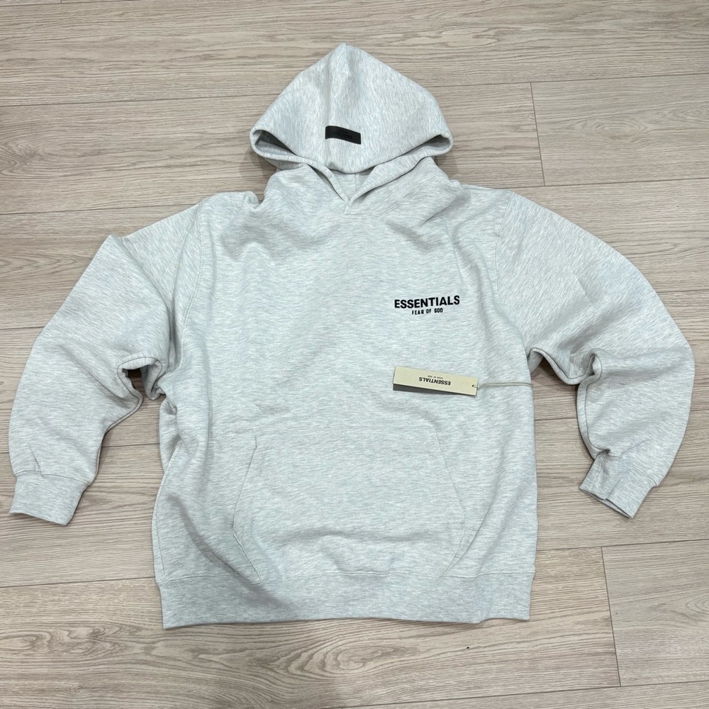 Essentials Light Gray Men's Hoodie